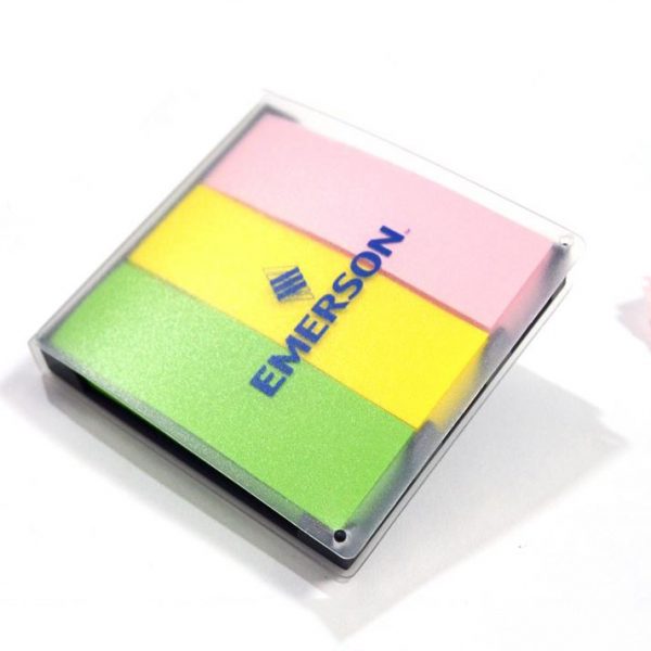 CB005 Post it 3 สี + กล่องพลาสติก