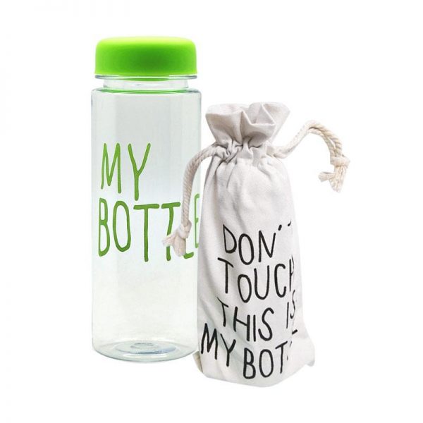 GB001 ขวดน้ำพลาสติก MY BOTTLE 500ml + ถุงใส่ขวดน้ำ