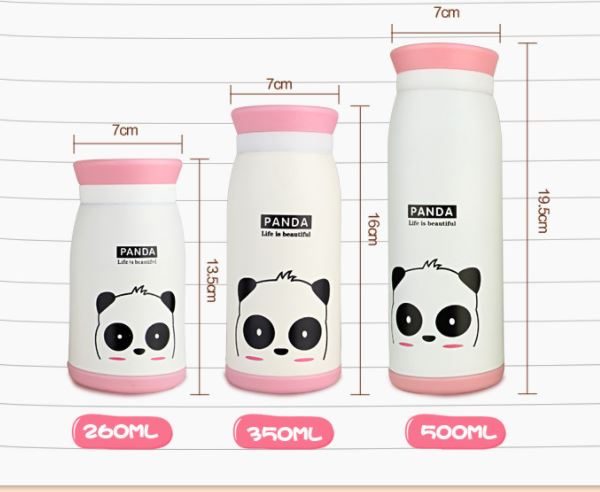 GC009 กระบอกน้ำสเตนเลส ลายสัตว์การ์ตูน 260-500ml