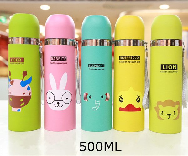 GC024 กระบอกน้ำสแตนเลส ลายการ์ตูน  ใหญ่ 500 ml