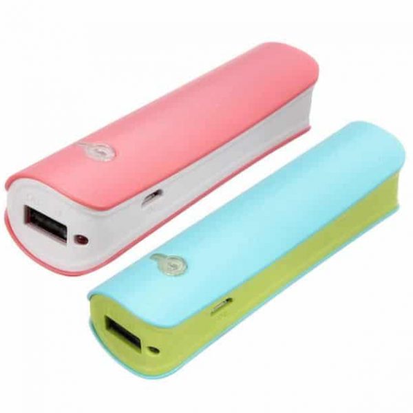 KQ003 Powerbank แท่งเหลี่ยมมน สีพาสเทล 2000mah