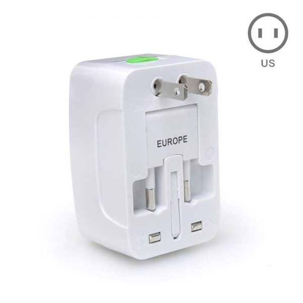 LI002 Travel Adapter แบบปรับหัวขาวล้วน ปรับได้ 4 หัว