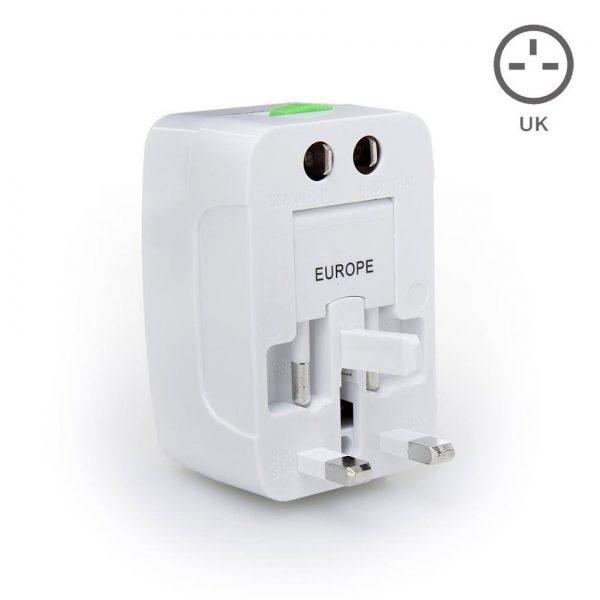 LI002 Travel Adapter แบบปรับหัวขาวล้วน ปรับได้ 4 หัว