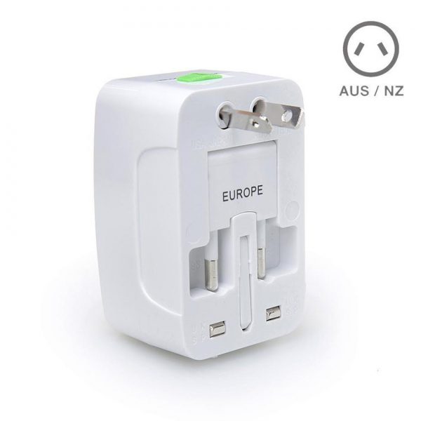 LI002 Travel Adapter แบบปรับหัวขาวล้วน ปรับได้ 4 หัว