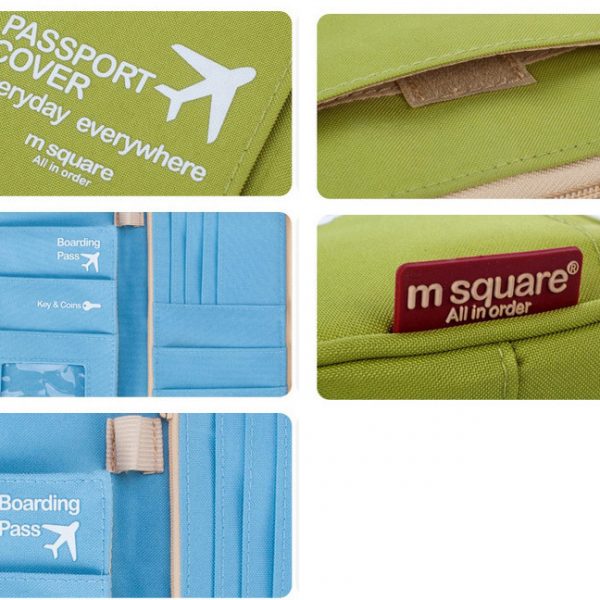 AM003 กระเป๋า Passport พร้อมสายห้อย ผ้า Fabric